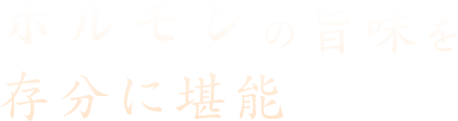 ホルモンの旨味を存分に堪能